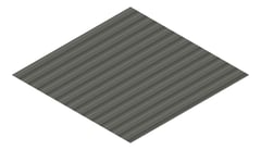 3D Presentation Image of Metal SheetCladding Fielders SRib WoodlandGrey