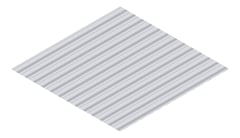 3D Presentation Image of Metal SheetCladding Fielders SRib ZincalumeSteel