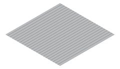 3D Presentation Image of Metal SheetCladding Fielders SpanForm Bluegum