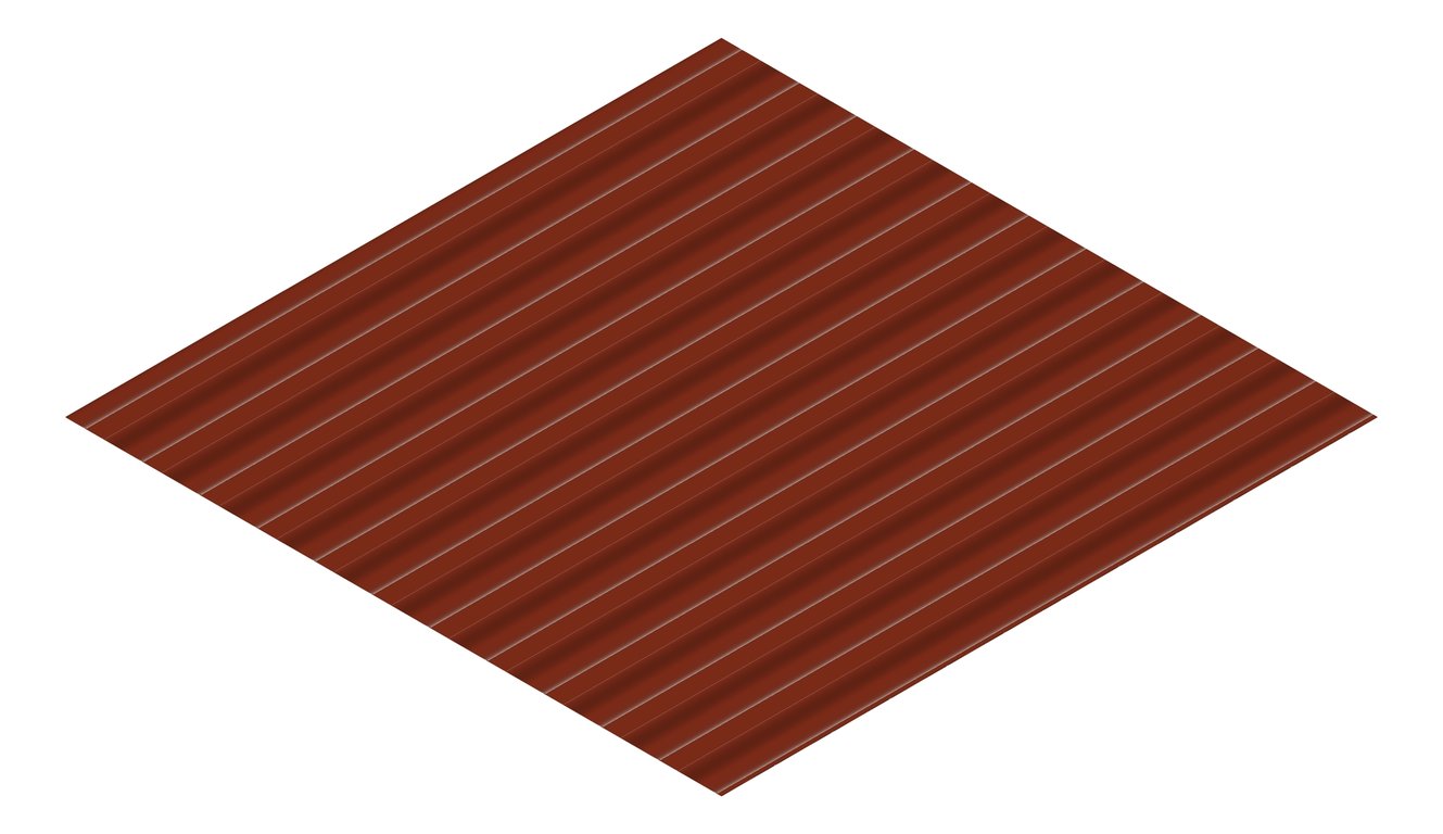3D Presentation Image of Metal SheetCladding Fielders SpanForm ManorRed