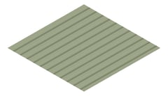 3D Presentation Image of Metal SheetCladding Fielders SpanForm PaleEucalypt