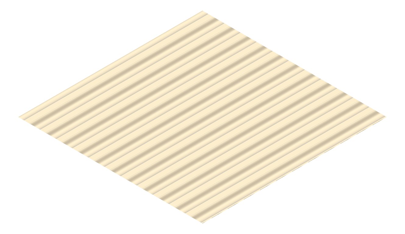 3D Presentation Image of Metal SheetCladding Fielders SpanForm Paperbark