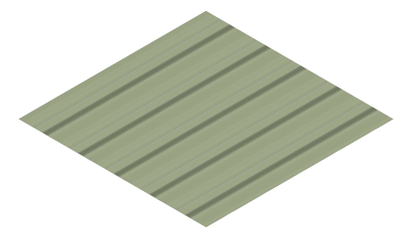 3D Presentation Image of Metal SheetCladding Fielders TL5 NSW VIC WA PaleEucalypt