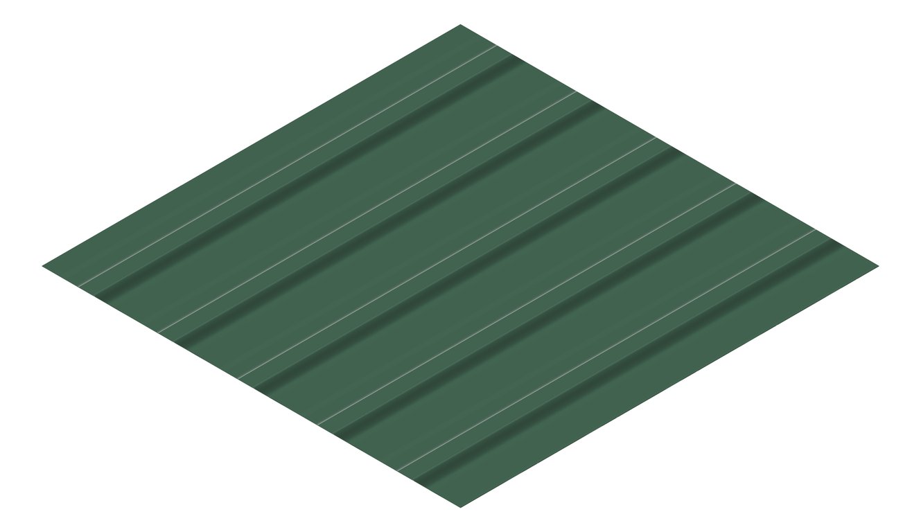 3D Presentation Image of Metal SheetCladding Fielders TL5 NT SA CottageGreen