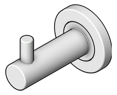 3D Shaded Image of RobeHook Single Fienza Kaya