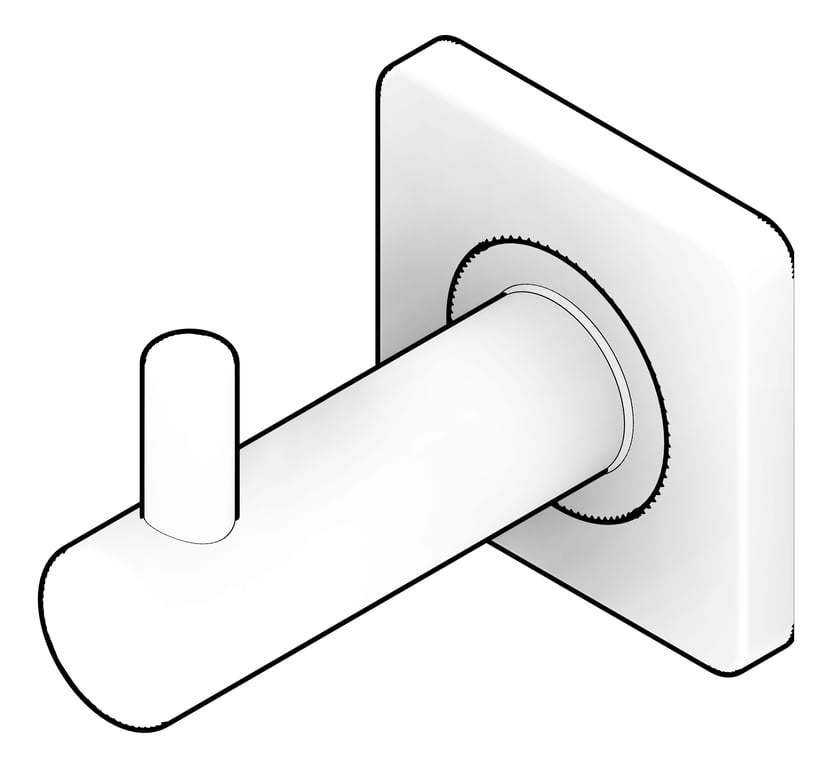 3D Documentation Image of RobeHook Single Fienza Sansa