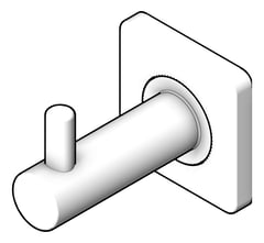 3D Shaded Image of RobeHook Single Fienza Sansa