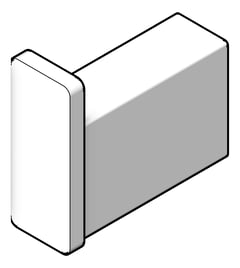 3D Shaded Image of RobeHook SurfaceMount Fienza Tono