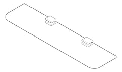 3D Documentation Image of Shelf SurfaceMount Fienza Tono Glass