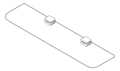 3D Shaded Image of Shelf SurfaceMount Fienza Tono Glass