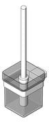 3D Shaded Image of ToiletBrushHolder SurfaceMount Fienza Tono