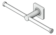 3D Shaded Image of ToiletRollHolder Double Fienza Sansa