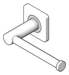 3D Shaded Image of ToiletRollHolder SurfaceMount Fienza Sansa