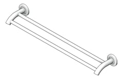 3D Shaded Image of TowelRail Double Fienza Kaya 600