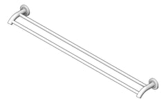 3D Shaded Image of TowelRail Double Fienza Kaya 900