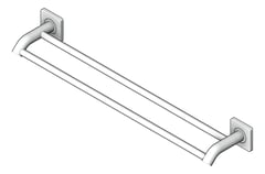 3D Shaded Image of TowelRail Double Fienza Sansa 600