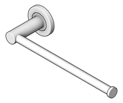 3D Shaded Image of TowelRail DualPurpose Fienza Kaya ToiletRollHolder