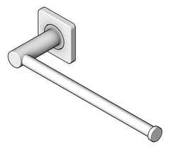 3D Shaded Image of TowelRail DualPurpose Fienza Sansa ToiletRollHolder