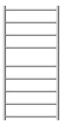 Front Image of TowelRail Heated Fienza Isabella 9Bars