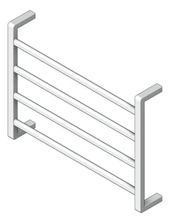 3D Shaded Image of TowelRail Heated Fienza Koko 4Bars