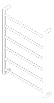 3D Documentation Image of TowelRail Heated Fienza Koko 6Bars