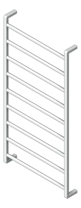 3D Shaded Image of TowelRail Heated Fienza Koko 9Bars