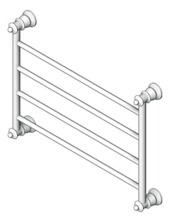 3D Shaded Image of TowelRail Heated Fienza Lilian 4Bars