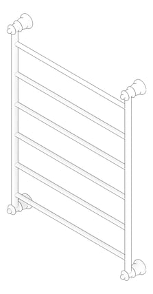 3D Documentation Image of TowelRail Heated Fienza Lilian 6Bars