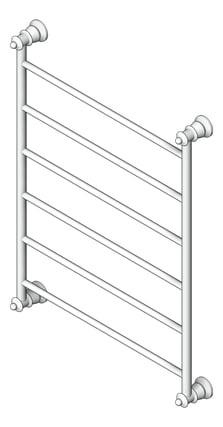 3D Shaded Image of TowelRail Heated Fienza Lilian 6Bars
