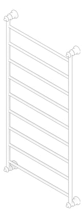 3D Documentation Image of TowelRail Heated Fienza Lilian 9Bars