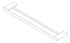 3D Documentation Image of TowelRail SurfaceMount Fienza Tono Double