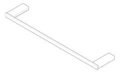 3D Documentation Image of TowelRail SurfaceMount Fienza Tono Single