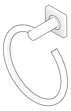 3D Documentation Image of TowelRing SurfaceMount Fienza Sansa
