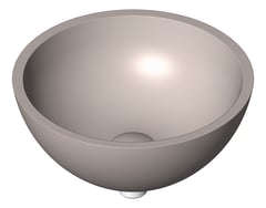 3D Shaded Image of Basin AboveCounter Fienza Alba Concrete Round