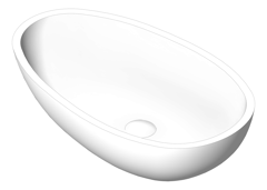 3D Shaded Image of Basin CounterTop Fienza Bahama MKII Stone