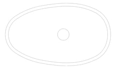 Plan Image of Basin CounterTop Fienza Bahama MKII Stone