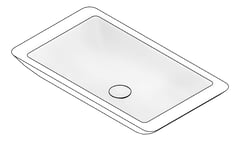 3D Documentation Image of Basin CounterTop Fienza Classique Stone 600