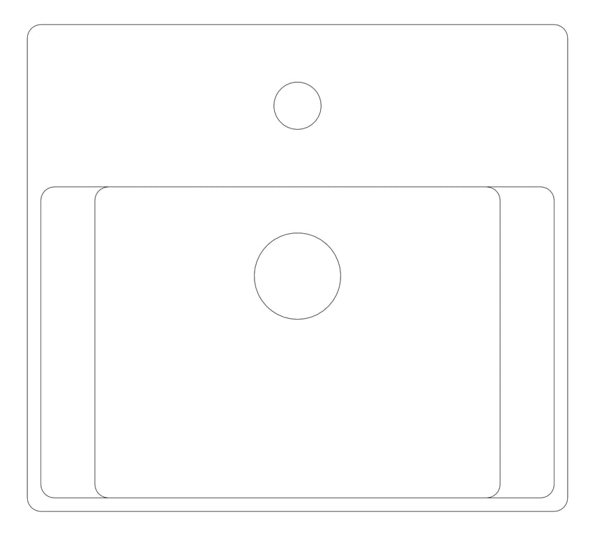 Plan Image of Basin SemiRecessed Fienza Petra Mini