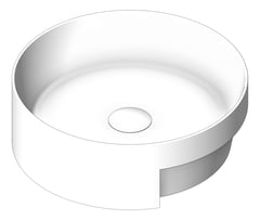 3D Shaded Image of Basin SemiRecessed Fienza Reba