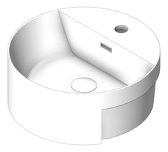3D Shaded Image of Basin SemiRecessed Fienza Reba TapLanding