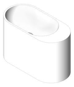 3D Shaded Image of Basin WallHung Fienza Ari SolidSurface
