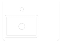 Plan Image of Basin WallHung Fienza DeltaCare Left