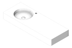 3D Shaded Image of Basin WallHung Fienza Encanto 1200 Left