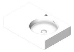 3D Shaded Image of Basin WallHung Fienza Encanto 700 Right