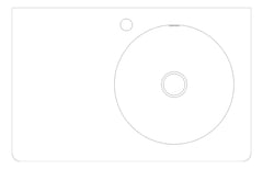 Plan Image of Basin WallHung Fienza Encanto 700 Right