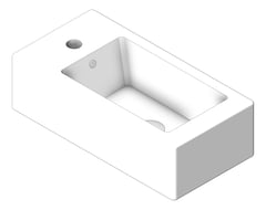 3D Shaded Image of Basin WallHung Fienza Linea Left