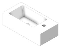 3D Shaded Image of Basin WallHung Fienza Linea Right