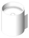 3D Shaded Image of Basin WallHung Fienza Livo Cylinder