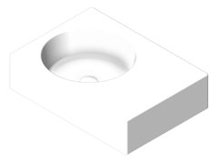 3D Shaded Image of Basin WallHung Fienza Reba Left
