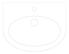 Plan Image of Basin WallHung Fienza StellaCare Shroud